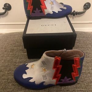Authentic Gucci Multicolor Baby Ankle Boots